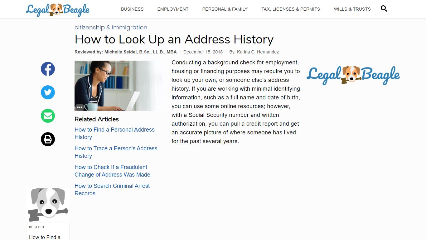 How to Look Up an Address History | Legal Beagle
