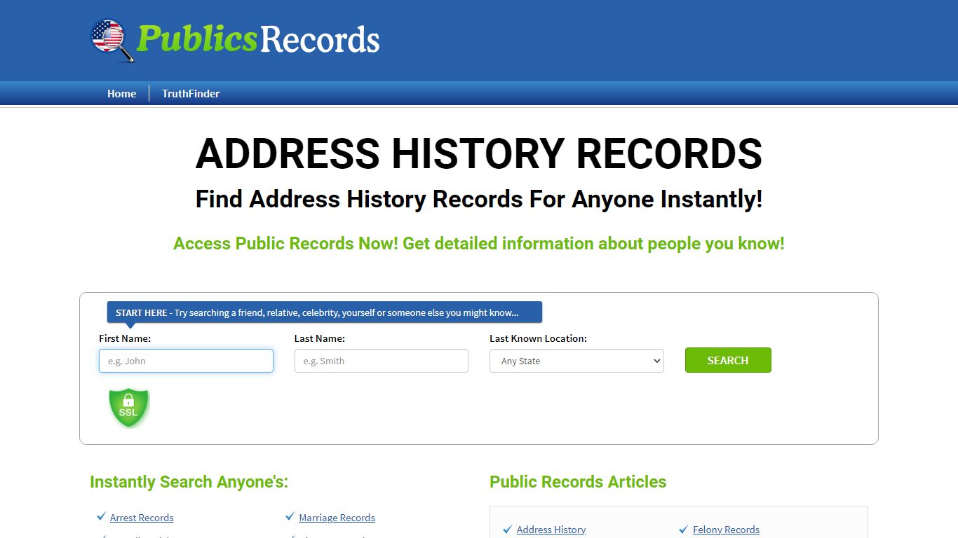Find Address History Records For Anyone